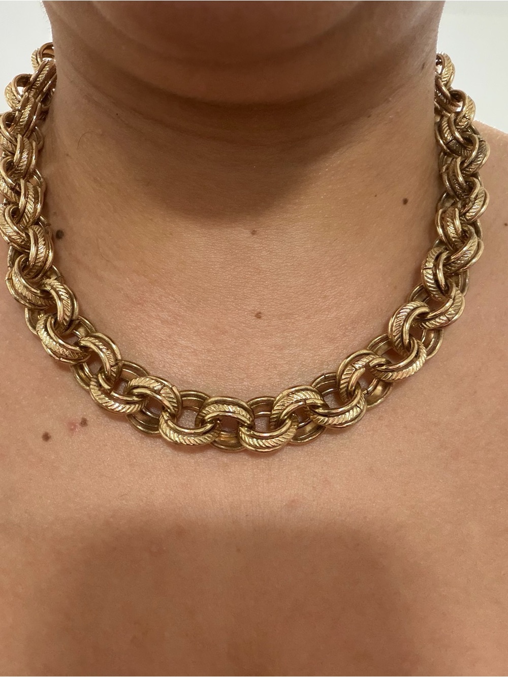 Gold Rope Link Chain Necklace - Elegant Women's Jewelry